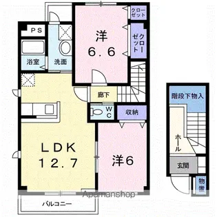 セーリオA【2階】の間取り