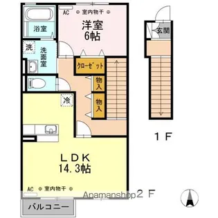 フェリスさくらIV B【202号室】の間取り