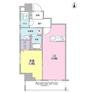 プラシードテラス森下【5階】の間取り