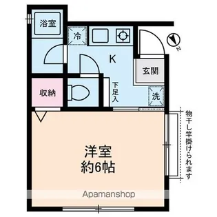 ヴィンテージ日ノ出町【1階】の間取り