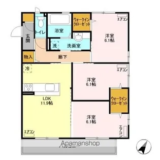 プラウドパークス T【2階】の間取り