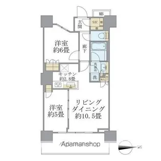 浅草タワー【23階】の間取り