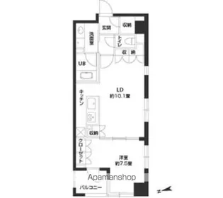 パークキューブ銀座イースト【3階】の間取り