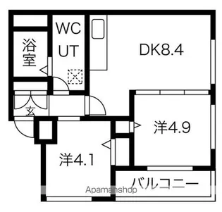PLEAST FOMA平尾【1階】の間取り