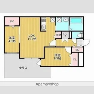 the residence 南平岸【107号室】の間取り