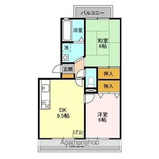 ハイツ・サンピーチ B【2階】の間取り