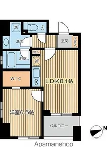 CITY SPIRE 芝公園【6階】の間取り