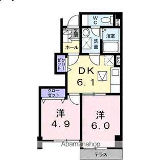 ピュアレジデンスⅡ【1階】の間取り