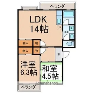 コーポ柳原【306号室号室】の間取り