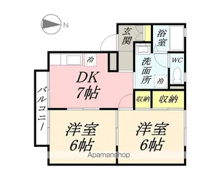 プレジールSANYO C棟【2階】の間取り