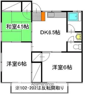 堀口ハイツ C棟【202号室】の間取り
