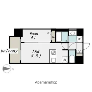 1LDKの間取り画像