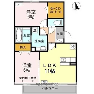 リヴァージュ【2階】の間取り