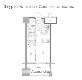 エンクレスト博多STYLE【7階】の間取り