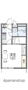 レオパレスエクレール鬼無【2階】の間取り