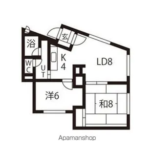 河岸ハイツ【405号室】の間取り