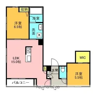 クオレール佐和【301号室】の間取り
