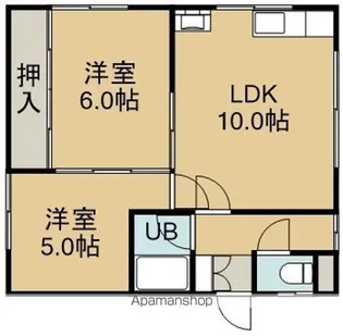 コーポカタオカ【2階】の間取り