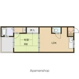 レジデンスアサヒ【1階】の間取り