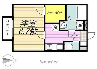 東京都東大和市南街1丁目【アパート】の間取り