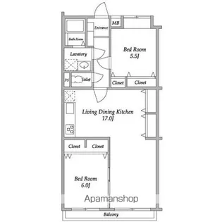 ガーデンハウス千歳船橋【2階】の間取り