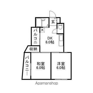 エクセル大橋【1階】の間取り