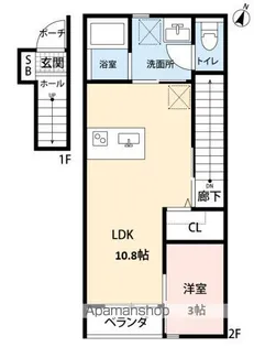 エスリーB棟【2階】の間取り