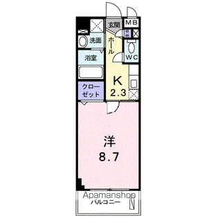 マンション・グラース【2階】の間取り