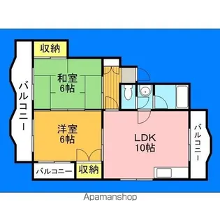エルベ寿Ⅲ【201号室】の間取り
