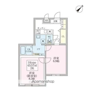 スカイラシクラス平和台【206号室号室】の間取り