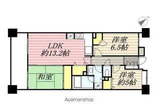 ライオンズマンションセントワーフ横濱パームコート【2階】の間取り