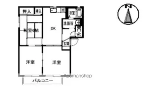 ラパルテール壱番館輝【2階】の間取り