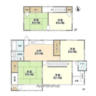 神奈川県横浜市栄区桂台西1丁目【一戸建】の間取り