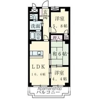 3LDKの間取り画像