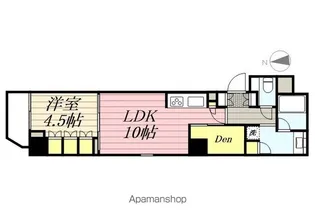 クレストコート新宿山吹町【4階】の間取り