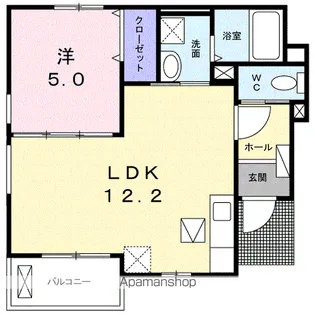 ベル高丘【1階】の間取り