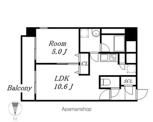 プレミアム浅間町【407号室号室】の間取り