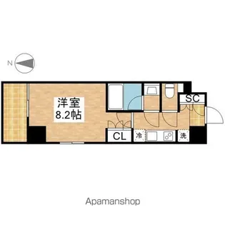 ザ・パークハビオ名古屋松原【1109号室】の間取り