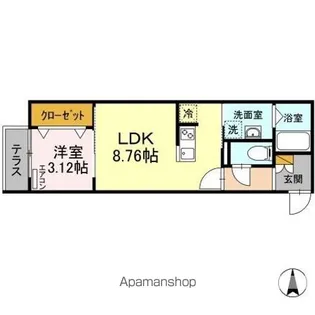 プチメゾン北小金【1階】の間取り