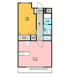 アムール住吉【4階】の間取り