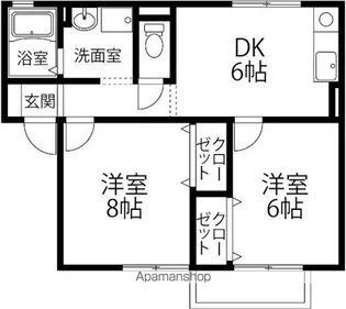 エスポワール【106号室】の間取り