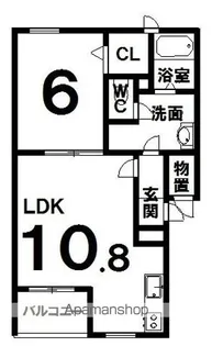 スワンB【2階】の間取り