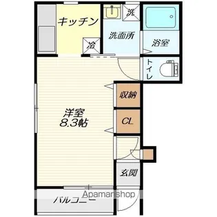ル ジュール メルヴェイユー【1階】の間取り