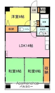 ウィンベル勝山Ⅱ【405号室】の間取り