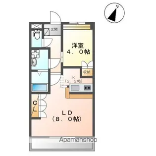 オアシス ヒロミ(OASIS HIROMI)【205号室】の間取り