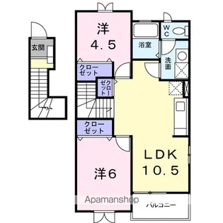 カーサ柿境【2階】の間取り