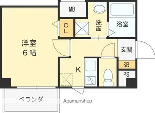 CREST花園【201号室】の間取り