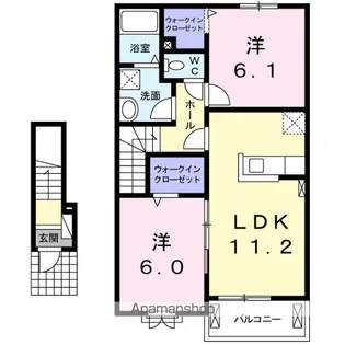 リバーパーク【2階】の間取り