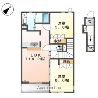 ロココモダン【2階】の間取り