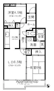 コーポレート小金井梶野通り7号棟【1階】の間取り